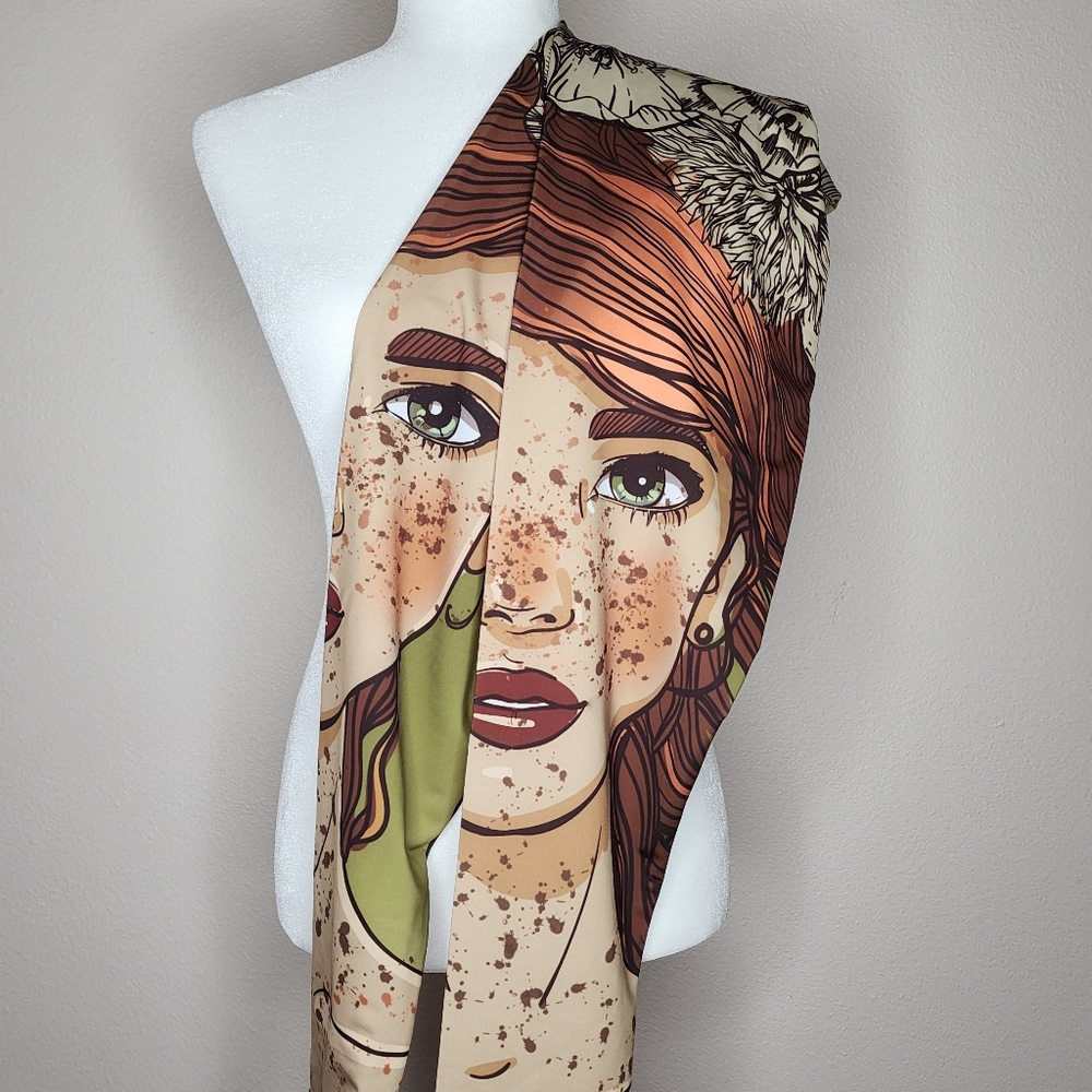 Brand new. Boutique sample XL leggings. Art Deco Redhead.